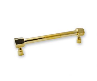 Hexagonal End Cap Pull - 1/2″ Diameter Brass Rod