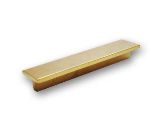 T-Shaped Flat Bar Pull in Polished Unlacquered Brass