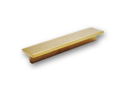 T-Shaped Flat Bar Pull in Polished Unlacquered Brass