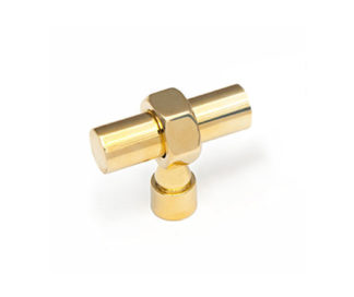 Hex Toggle Knob - 1/2" Diameter Brass Rod