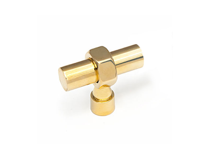 Hexagonal End Cap Pull - 1/2″ Diameter Brass Rod - Alexander Marchant