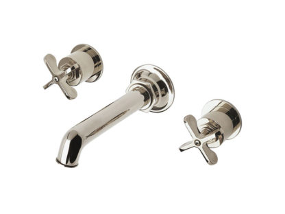 Waterworks Henry Wall Mounted Lavatory Faucet - Cross Handles