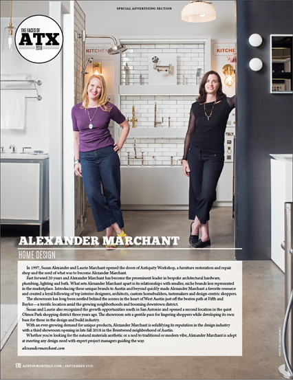 The Face of Interior Design, Austin Monthly, September 2018, atx, Austin Interior Design, The '70s Issue