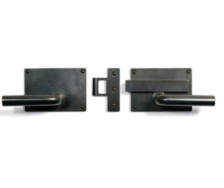 Sun Valley Bronze Slide Bar Latch Privacy Set, door lever, made in USA