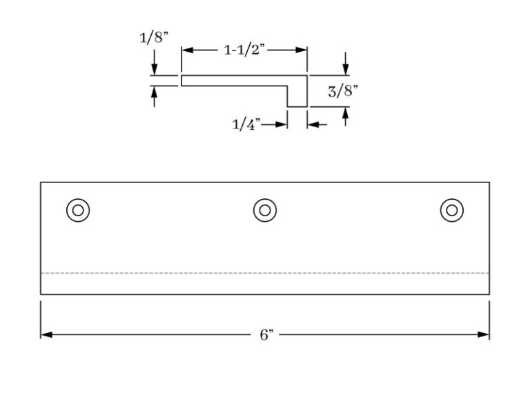 Classic Brass Square Edge Pull - Alexander Marchant